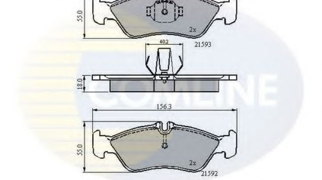 Set placute frana,frana disc VW LT II bus (2DB, 2DE, 2DK) (1996 - 2006) COMLINE CBP0478 piesa NOUA