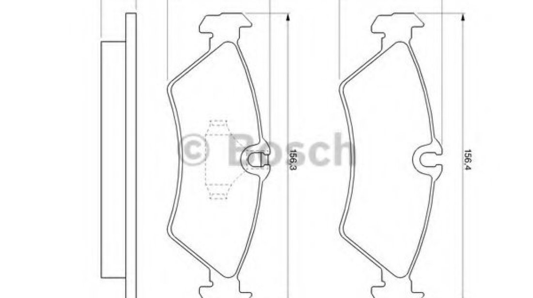 Set placute frana,frana disc VW LT II bus (2DB, 2DE, 2DK) (1996 - 2006) BOSCH 0 986 424 219 piesa NOUA