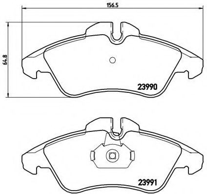 Set placute frana,frana disc VW LT II platou / sasiu (2DC, 2DF, 2DG, 2DL, 2DM) (1996 - 2006) BREMBO P 50 080 piesa NOUA