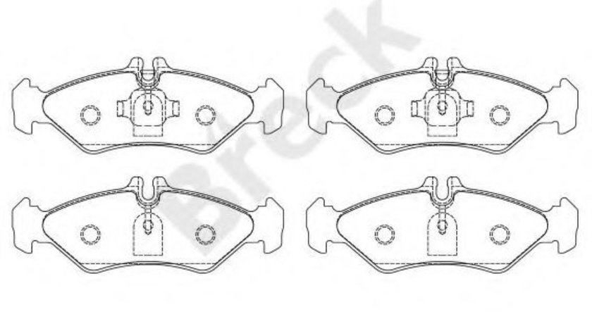 Set placute frana,frana disc VW LT II platou / sasiu (2DC, 2DF, 2DG, 2DL, 2DM) (1996 - 2006) Break 21621 00 705 10 piesa NOUA