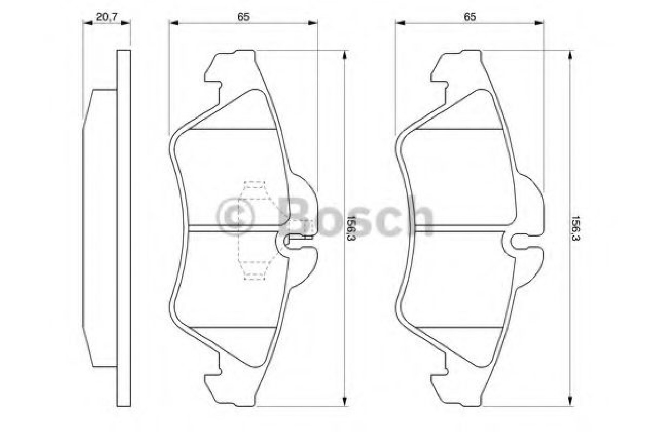 Set placute frana,frana disc VW LT II platou / sasiu (2DC, 2DF, 2DG, 2DL, 2DM) (1996 - 2006) BOSCH 0 986 424 218 piesa NOUA