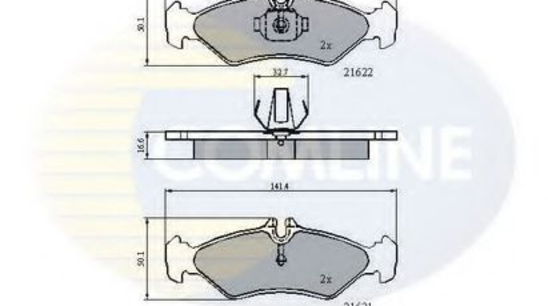 Set placute frana,frana disc VW LT II platou / sasiu (2DC, 2DF, 2DG, 2DL, 2DM) (1996 - 2006) COMLINE CBP0453 piesa NOUA