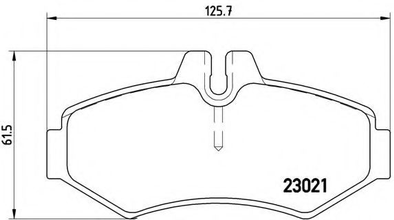 Set placute frana,frana disc VW LT II platou / sasiu (2DC, 2DF, 2DG, 2DL, 2DM) (1996 - 2006) BREMBO P 50 020 piesa NOUA