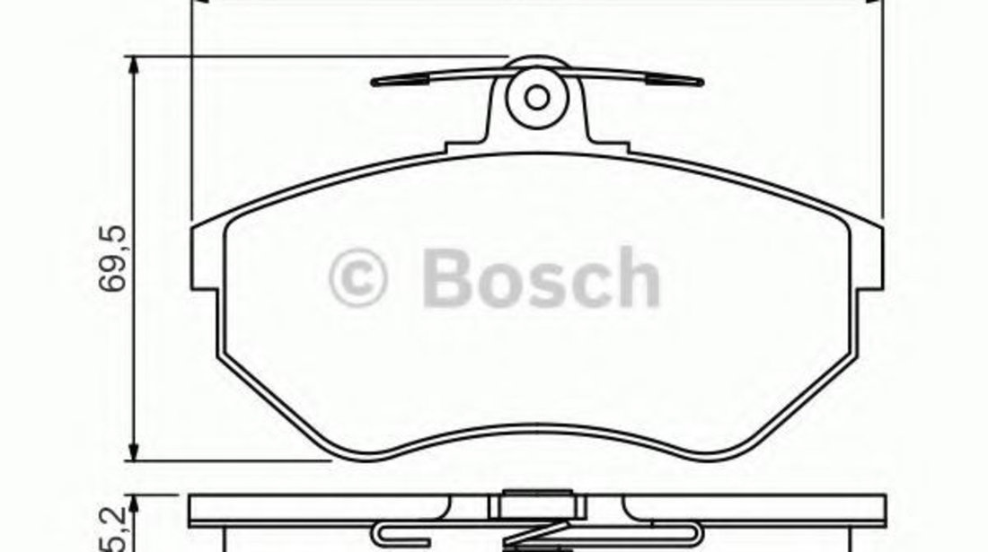 Set placute frana,frana disc VW LUPO (6X1, 6E1) (1998 - 2005) BOSCH 0 986 495 246 piesa NOUA