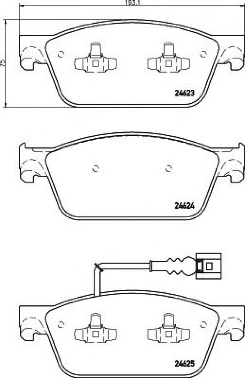 Set placute frana,frana disc VW MULTIVAN V (7HM, 7HN, 7HF, 7EF, 7EM, 7EN) (2003 - 2015) TEXTAR 2462301 piesa NOUA