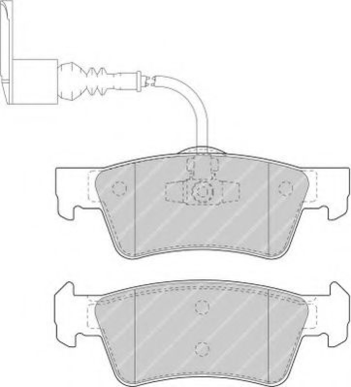 Set placute frana,frana disc VW MULTIVAN V (7HM, 7HN, 7HF, 7EF, 7EM, 7EN) (2003 - 2015) FERODO FVR1647 piesa NOUA