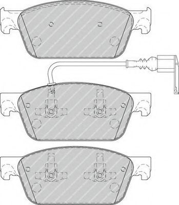 Set placute frana,frana disc VW MULTIVAN VI (SGF, SGM, SGN) (2015 - 2016) FERODO FVR4302 piesa NOUA