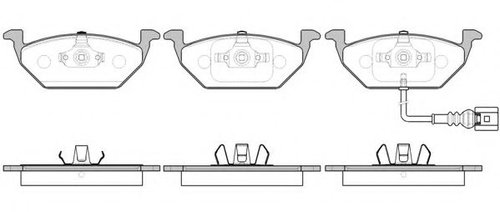 Set placute frana,frana disc VW NEW BEETLE (9C1, 1C1) (1998 - 2010) REMSA 0633.41 piesa NOUA