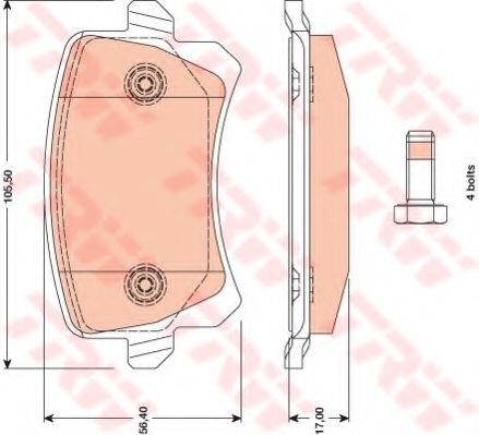 Set placute frana,frana disc VW PASSAT (362) (2010 - 2014) TRW GDB1763 piesa NOUA