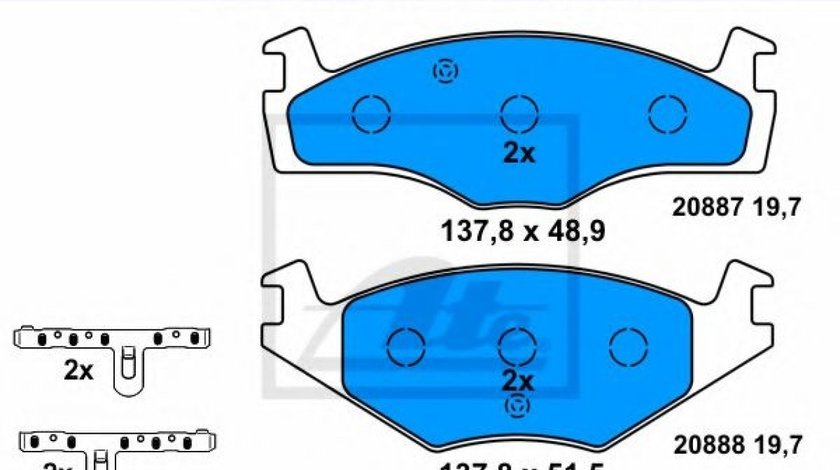 Set placute frana,frana disc VW PASSAT (3A2, 35I) (1988 - 1997) ATE 13.0460-7032.2 piesa NOUA