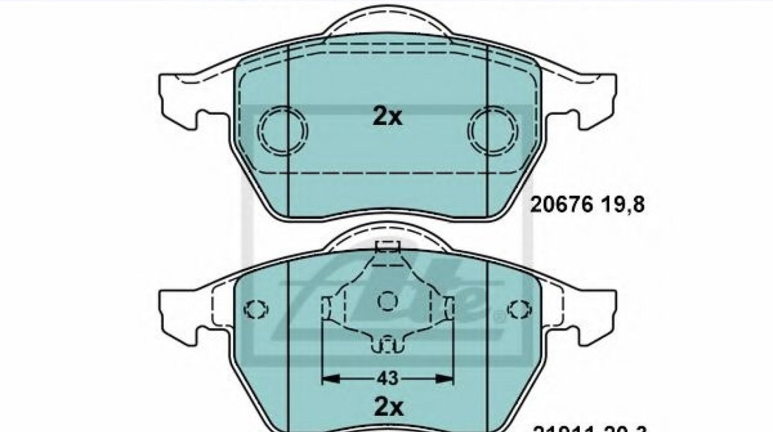 Set placute frana,frana disc VW PASSAT (3A2, 35I) (1988 - 1997) ATE 13.0470-7081.2 piesa NOUA