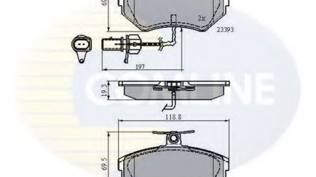 Set placute frana,frana disc VW PASSAT (3B2) (1996 - 2001) COMLINE CBP1736 piesa NOUA