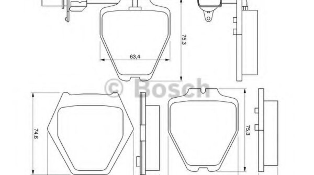 Set placute frana,frana disc VW PASSAT (3B2) (1996 - 2001) BOSCH 0 986 424 690 piesa NOUA