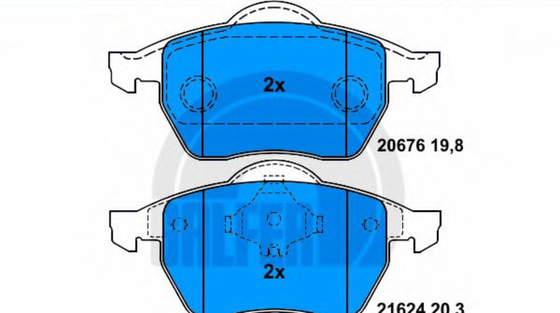 Set placute frana,frana disc VW PASSAT (3B2) (1996 - 2001) GALFER B1.G102-0312.2 piesa NOUA