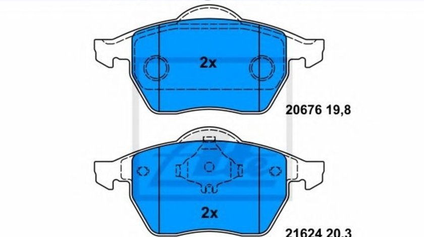 Set placute frana,frana disc VW PASSAT (3B2) (1996 - 2001) ATE 13.0460-7077.2 piesa NOUA