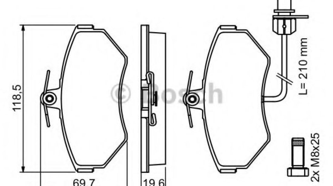 Set placute frana,frana disc VW PASSAT (3B2) (1996 - 2001) BOSCH 0 986 494 042 piesa NOUA