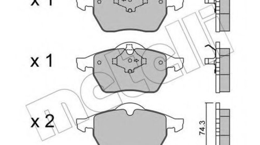 Set placute frana,frana disc VW PASSAT (3B2) (1996 - 2001) METELLI 22-0181-1 piesa NOUA