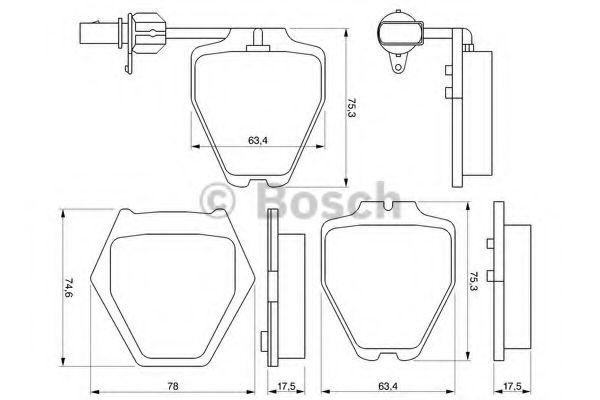 Set placute frana,frana disc VW PASSAT (3B2) (1996 - 2001) BOSCH 0 986 424 690 piesa NOUA