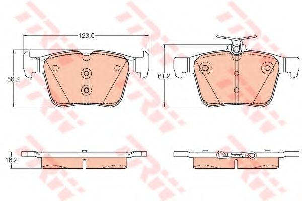 Set placute frana,frana disc VW PASSAT ALLTRACK (3G5) (2015 - 2016) TRW GDB1957 piesa NOUA