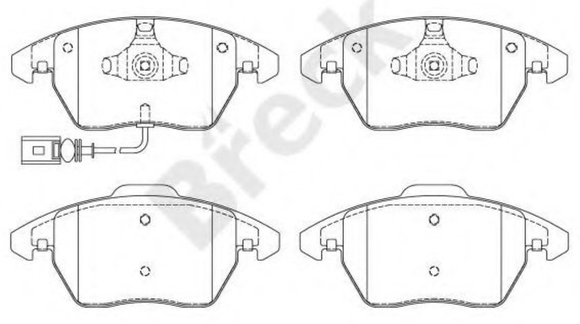 Set placute frana,frana disc VW PASSAT CC (357) (2008 - 2012) Break 23587 00 701 10 piesa NOUA