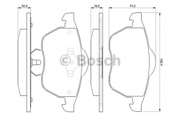 Set placute frana,frana disc VW PASSAT Variant (3A5, 35I) (1988 - 1997) BOSCH 0 986 424 460 piesa NOUA