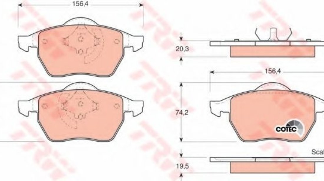 Set placute frana,frana disc VW PASSAT Variant (3B6) (2000 - 2005) TRW GDB1376 piesa NOUA