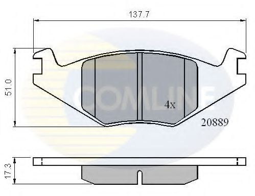 Set placute frana,frana disc VW PASSAT Variant (3A5, 35I) (1988 - 1997) COMLINE CBP0136 piesa NOUA