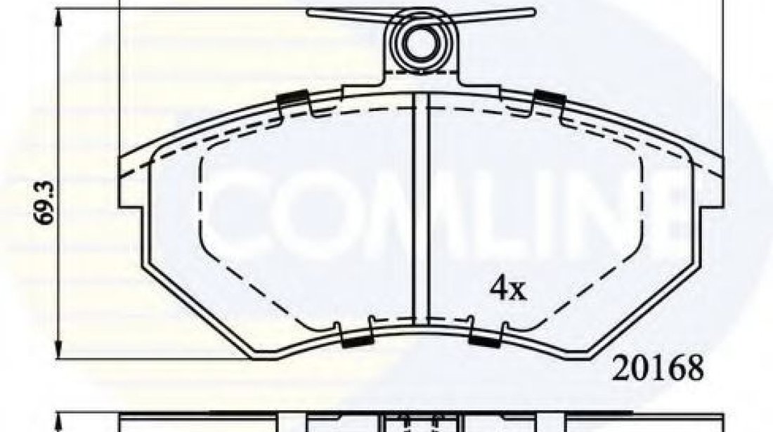 Set placute frana,frana disc VW PASSAT Variant (3A5, 35I) (1988 - 1997) COMLINE CBP0511 piesa NOUA