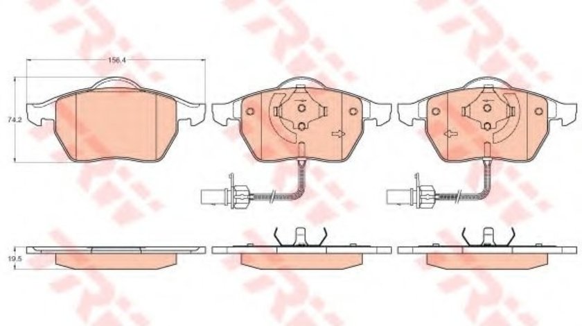 Set placute frana,frana disc VW PASSAT Variant (3C5) (2005 - 2011) TRW GDB1307 piesa NOUA