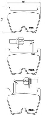 Set placute frana,frana disc VW PHAETON (3D) (2002 - 2016) BREMBO P 85 078 piesa NOUA