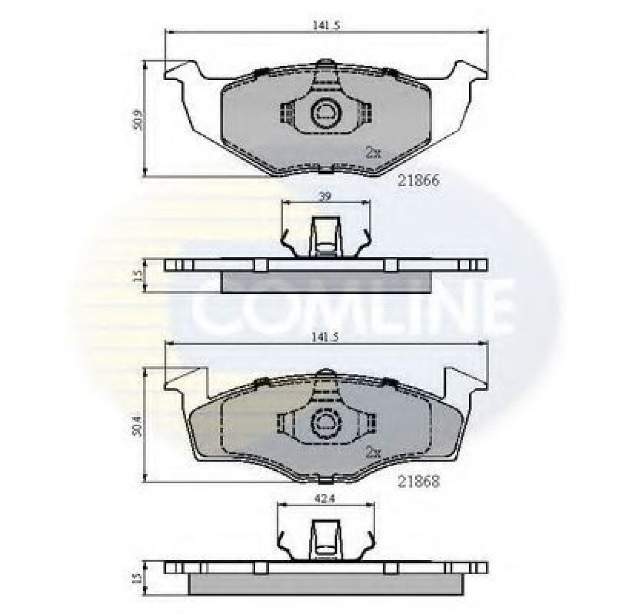 Set placute frana,frana disc VW POLO CLASSIC (6KV2) (1995 - 2006) COMLINE CBP0180 piesa NOUA