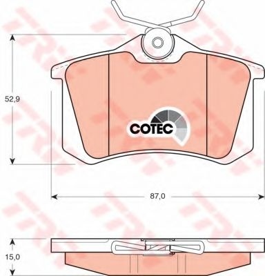 Set placute frana,frana disc VW POLO CLASSIC (6KV2) (1995 - 2006) TRW GDB823 piesa NOUA