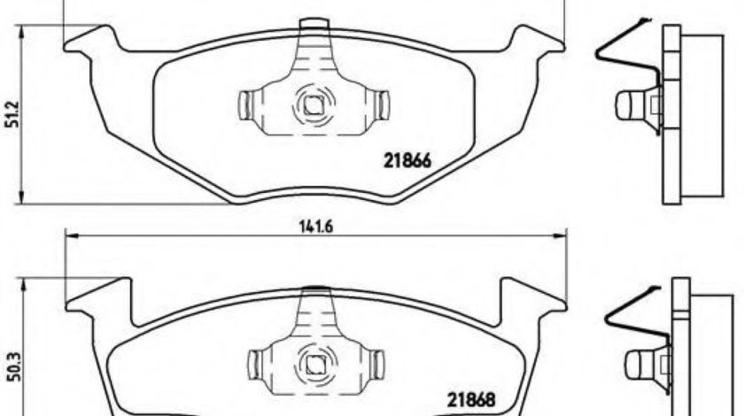 Set placute frana,frana disc VW POLO Variant (6KV5) (1997 - 2001) BREMBO P 85 031 piesa NOUA