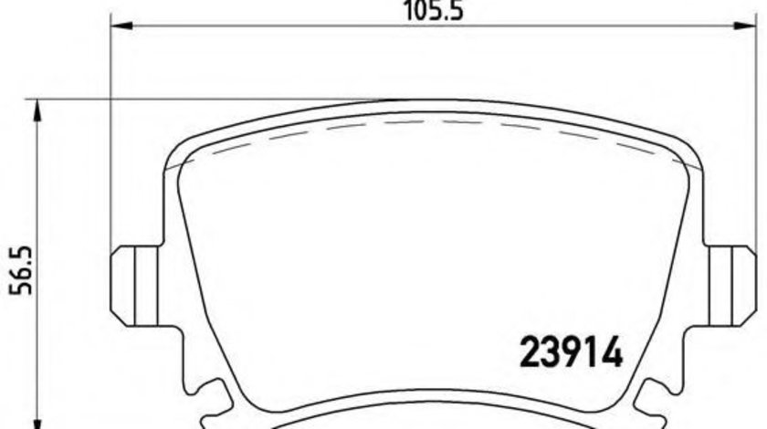 Set placute frana,frana disc VW SCIROCCO (137, 138) (2008 - 2016) BREMBO P 85 095 piesa NOUA