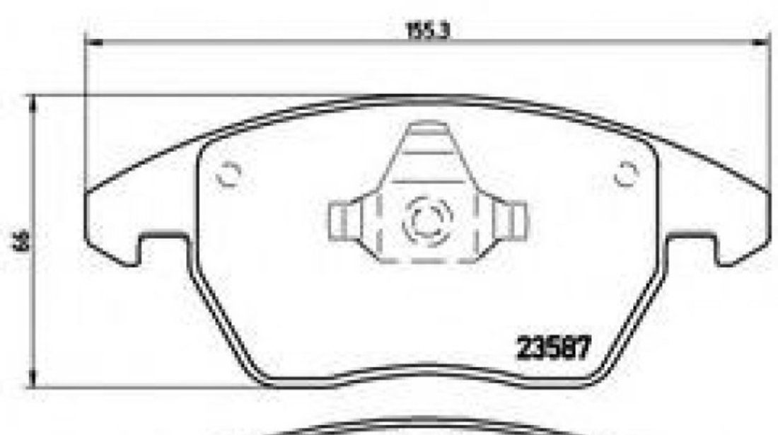 Set placute frana,frana disc VW SCIROCCO (137, 138) (2008 - 2016) BREMBO P 85 075 piesa NOUA