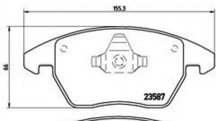 Set placute frana,frana disc VW SCIROCCO (137, 138) (2008 - 2016) BREMBO P 85 075 piesa NOUA