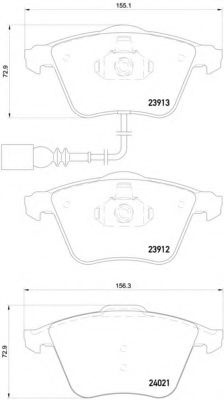 Set placute frana,frana disc VW SCIROCCO (137, 138) (2008 - 2016) BREMBO P 85 129 piesa NOUA