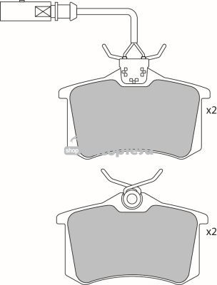 Set placute frana,frana disc VW SHARAN (7M8, 7M9, 7M6) (1995 - 2010) KRIEGER 0950006319 piesa NOUA