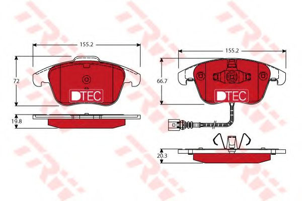 Set placute frana,frana disc VW SHARAN (7N1, 7N2) (2010 - 2016) TRW GDB1762DTE piesa NOUA