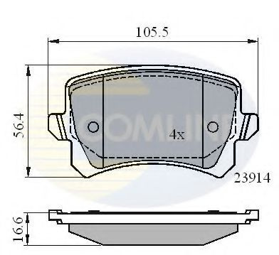 Set placute frana,frana disc VW TIGUAN (5N) (2007 - 2016) COMLINE CBP01712 piesa NOUA