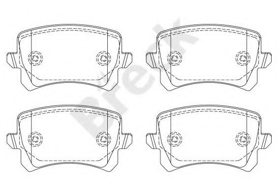 Set placute frana,frana disc VW TIGUAN (5N) (2007 - 2016) Break 24483 00 704 10 piesa NOUA