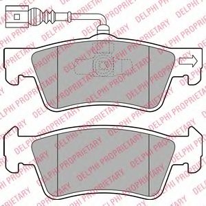 Set placute frana,frana disc VW TOUAREG (7LA, 7L6, 7L7) (2002 - 2010) DELPHI LP2086 piesa NOUA