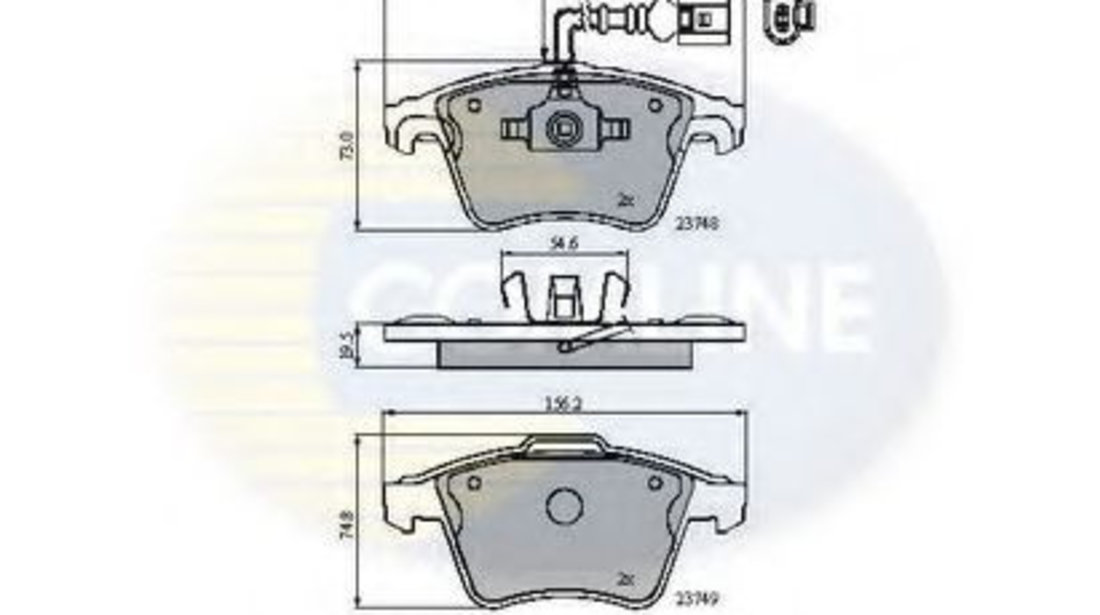 Set placute frana,frana disc VW TOUAREG (7LA, 7L6, 7L7) (2002 - 2010) COMLINE CBP11311 piesa NOUA