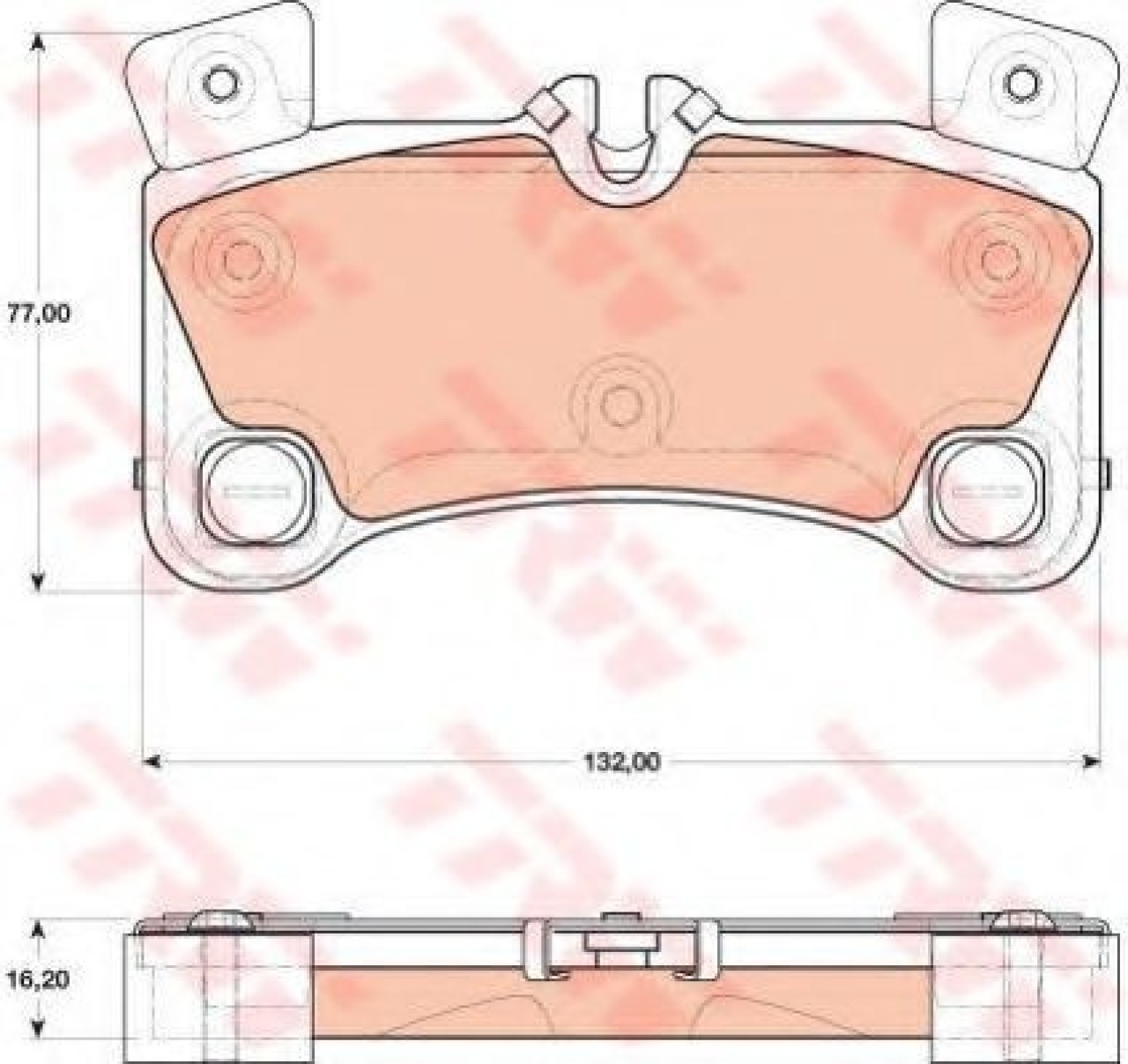 Set placute frana,frana disc VW TOUAREG (7LA, 7L6, 7L7) (2002 - 2010) TRW GDB1775 piesa NOUA