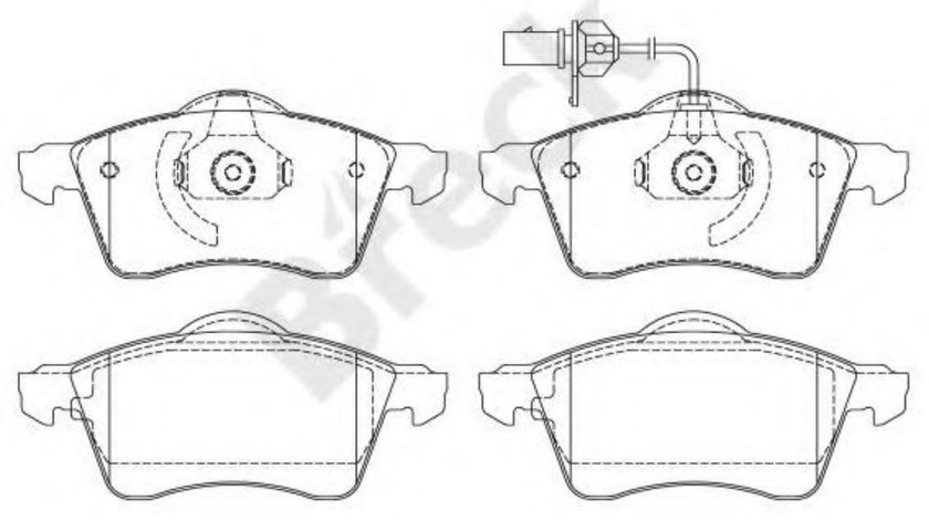 Set placute frana,frana disc VW TRANSPORTER IV bus (70XB, 70XC, 7DB, 7DW, 7DK) (1990 - 2003) Break 21885 00 701 10 piesa NOUA