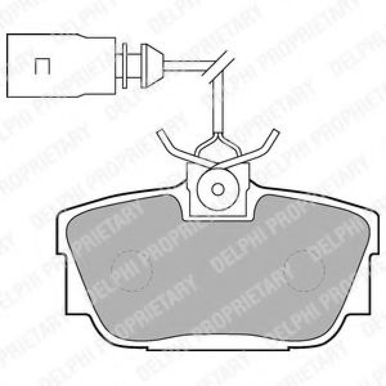 Set placute frana,frana disc VW TRANSPORTER IV bus (70XB, 70XC, 7DB, 7DW, 7DK) (1990 - 2003) DELPHI LP1541 piesa NOUA