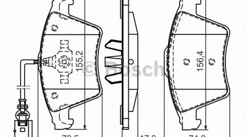 Set placute frana,frana disc VW TRANSPORTER V bus (7HB, 7HJ, 7EB, 7EJ, 7EF, 7EG, 7HF, 7EC) (2003 - 2016) BOSCH 0 986 494 107 piesa NOUA