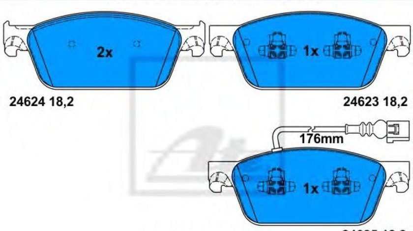 Set placute frana,frana disc VW TRANSPORTER V bus (7HB, 7HJ, 7EB, 7EJ, 7EF, 7EG, 7HF, 7EC) (2003 - 2016) ATE 13.0460-7286.2 piesa NOUA