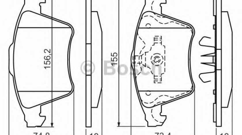 Set placute frana,frana disc VW TRANSPORTER V caroserie (7HA, 7HH, 7EA, 7EH) (2003 - 2016) BOSCH 0 986 494 203 piesa NOUA