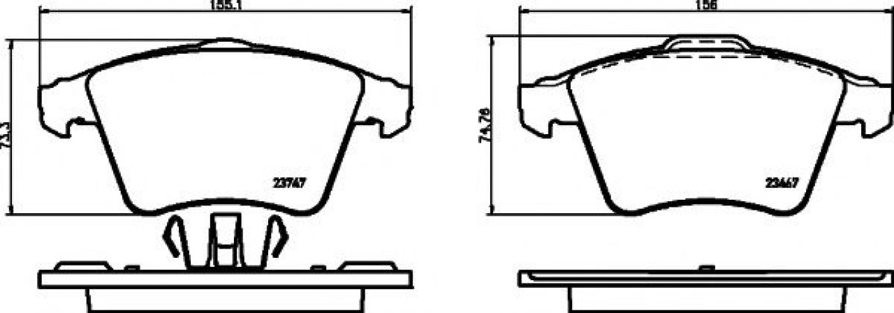 Set placute frana,frana disc VW TRANSPORTER V caroserie (7HA, 7HH, 7EA, 7EH) (2003 - 2016) TEXTAR 2374702 piesa NOUA